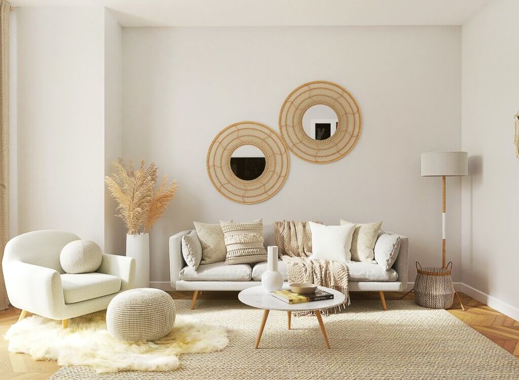 Hygge living furniture decoration