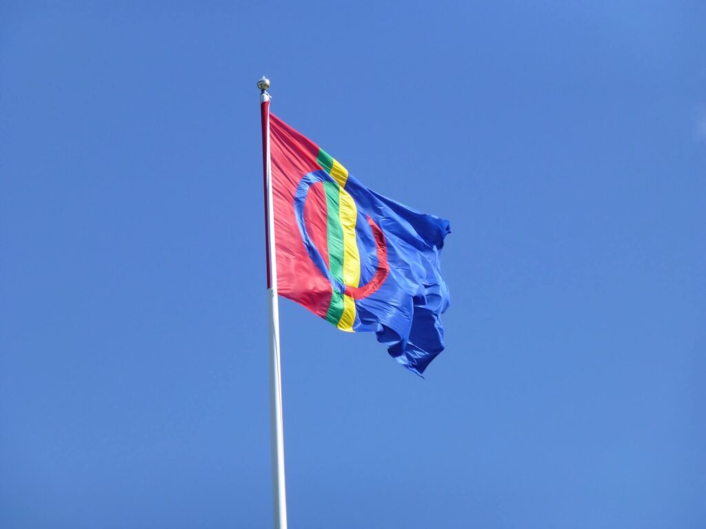 Swedish lapland sami flags