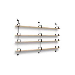GUBI Demon wall shelf 4 levels Oak, 215 cm
