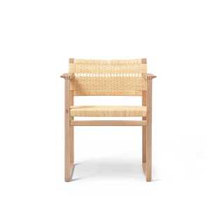 Fredericia Furniture BM62 armchair Wicker lacquered oak frame