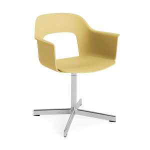 HAY Layout Armchair 231 office chair Biscotti-polished aluminium 4 star swivel base