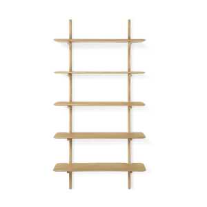 Ethnicraft PI wall shelf Oak, 5 shelves
