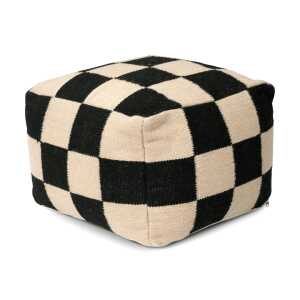 Classic Collection Square pouf 50×50 cm Black-natural