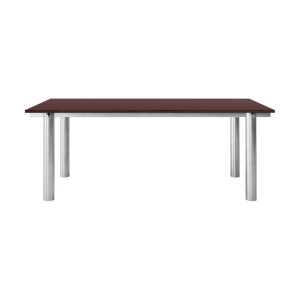 Ferm Living Atura dining table Brushed stainless steel-burgundy, 90×200 cm